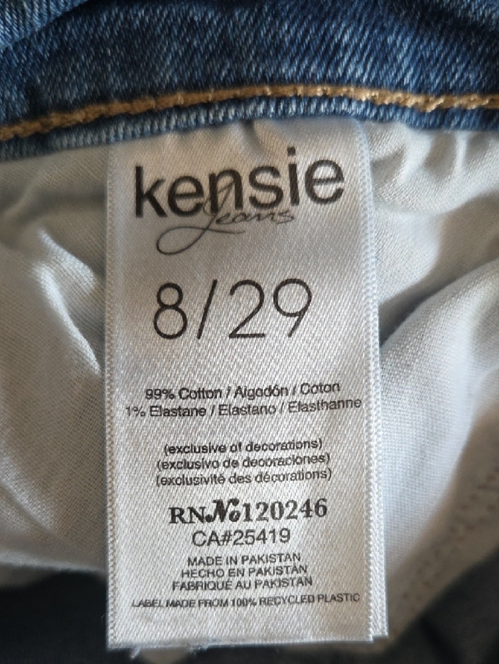 Kensie Vintage Medium Blue Denim Shorts with Rolled Hem Size 8 One Owner EUC - Picture 6 of 7